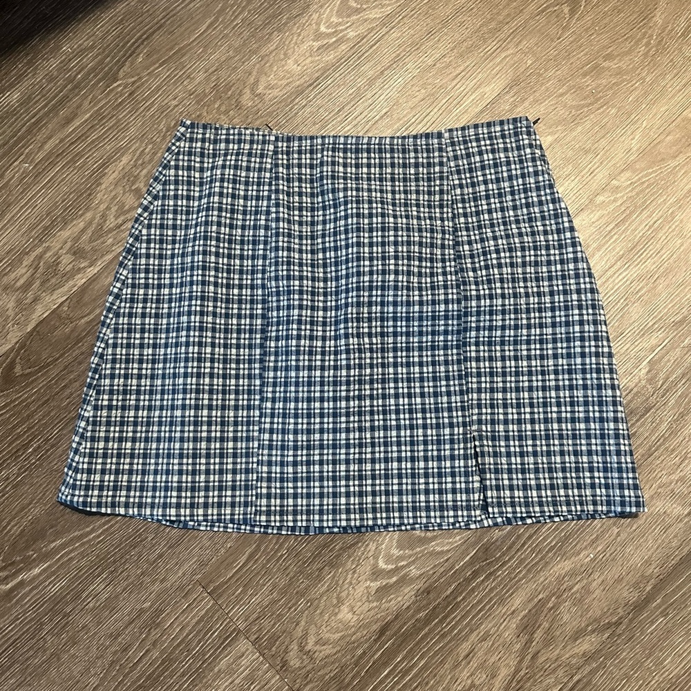 BDG urban outfitters blue gingham mini skirt size medium